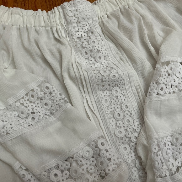 Women’s White Lace Detail Top - Picture 1 of 4